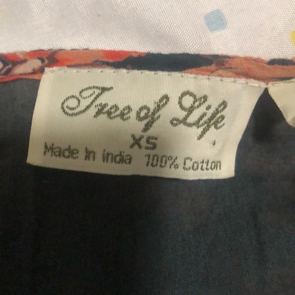 Tree  of life  Floral midi with underlay  With bells on tie - Picture 4 of 4